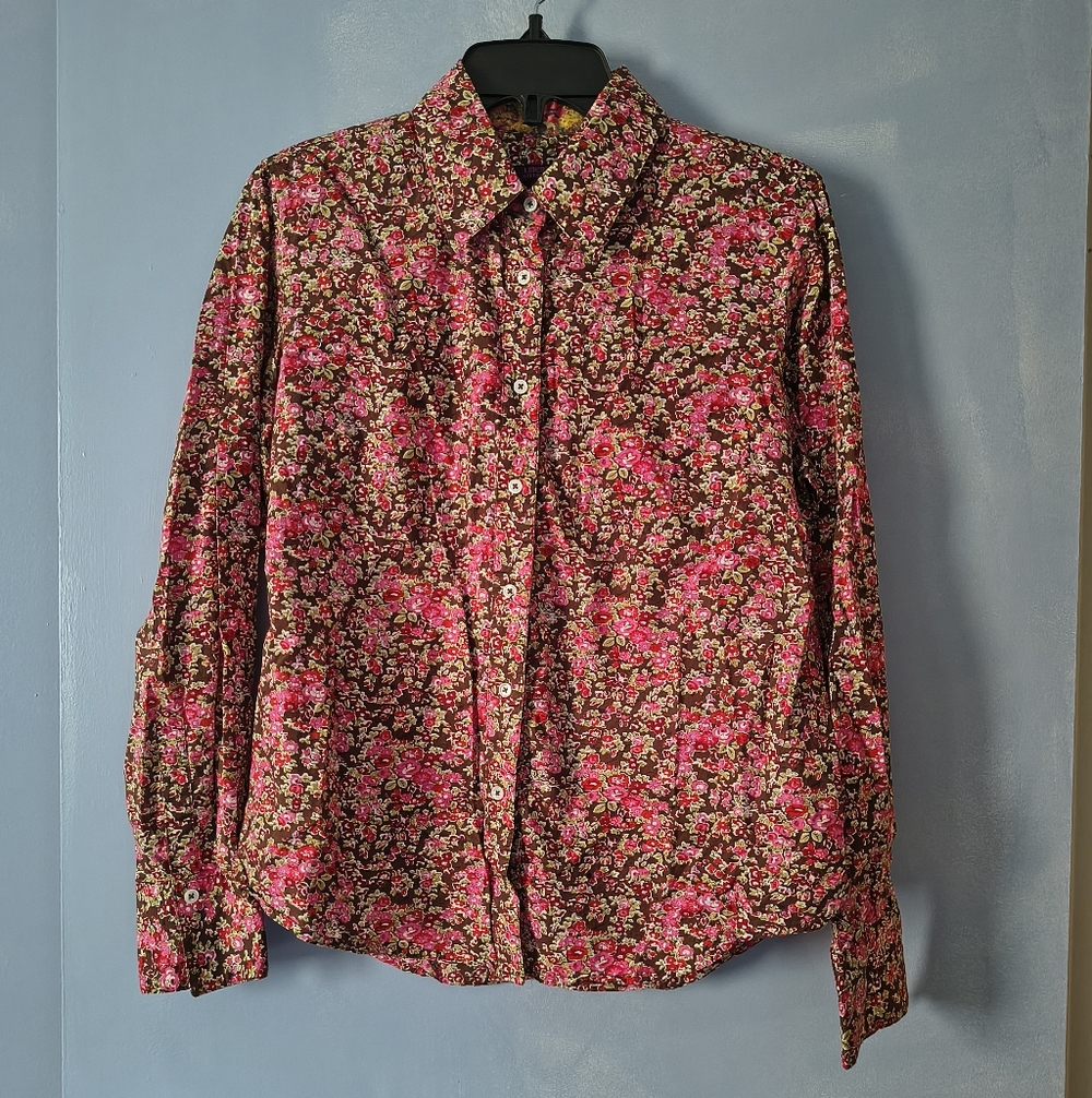 Liberty Of London Multicolor Floral Print Shirt M